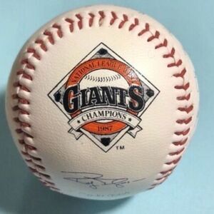 1987 San Francisco GIANTS NL West Champs Auto printed Ball,Stadium Giveaway